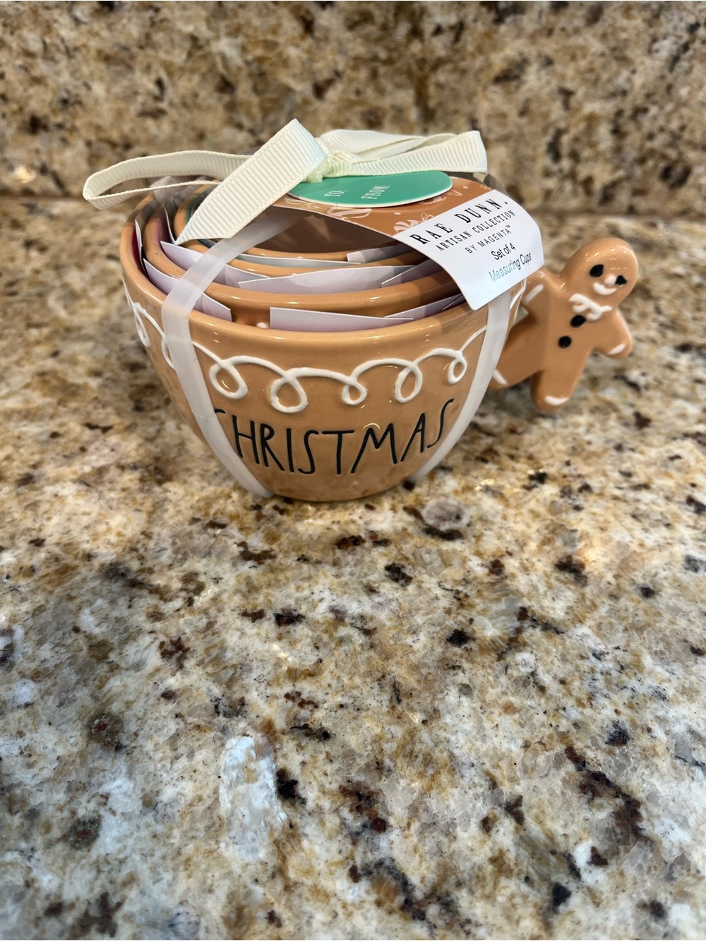 Rae Dunn Christmas Gingerbread Measuring Cups